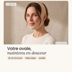 Femme portant la bande visage LiftMyFace, photo d’illustration