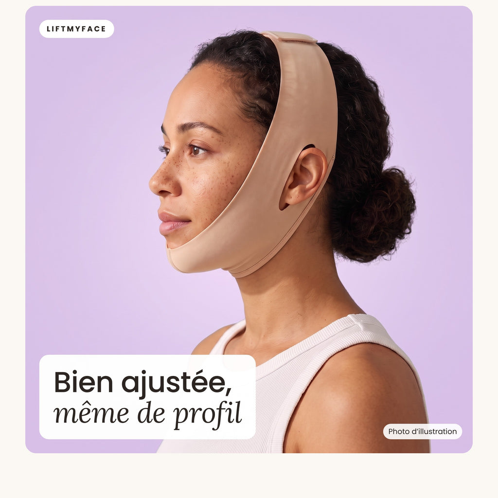Bande visage LiftMyFace de profil, photo d’illustration