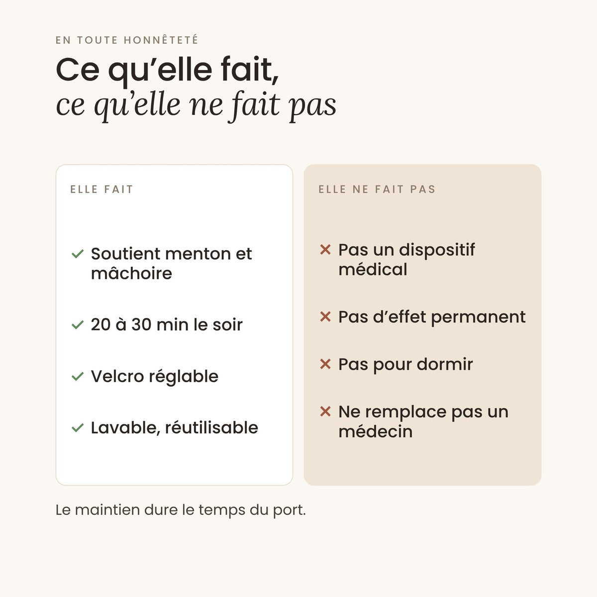 Ce que la bande fait et ce qu’elle ne fait pas