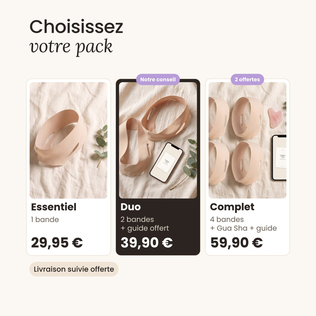 Les 3 packs : Essentiel 29,95 €, Duo 39,90 €, Complet 59,90 €