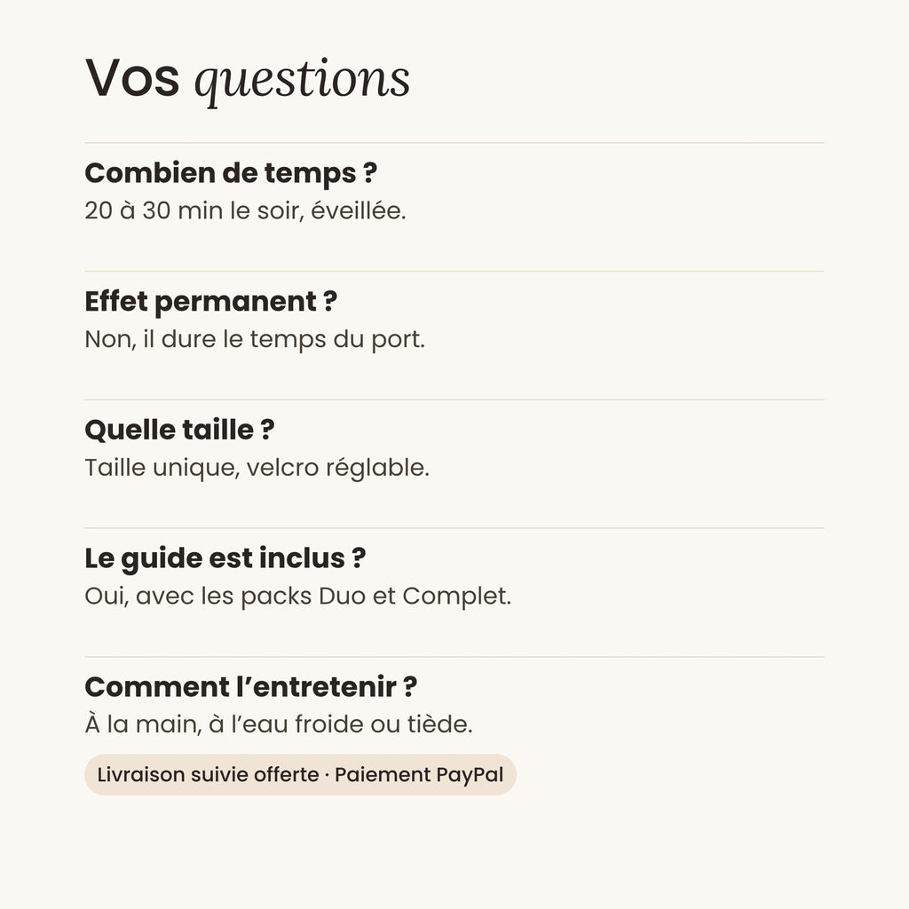 Questions fréquentes sur la bande visage